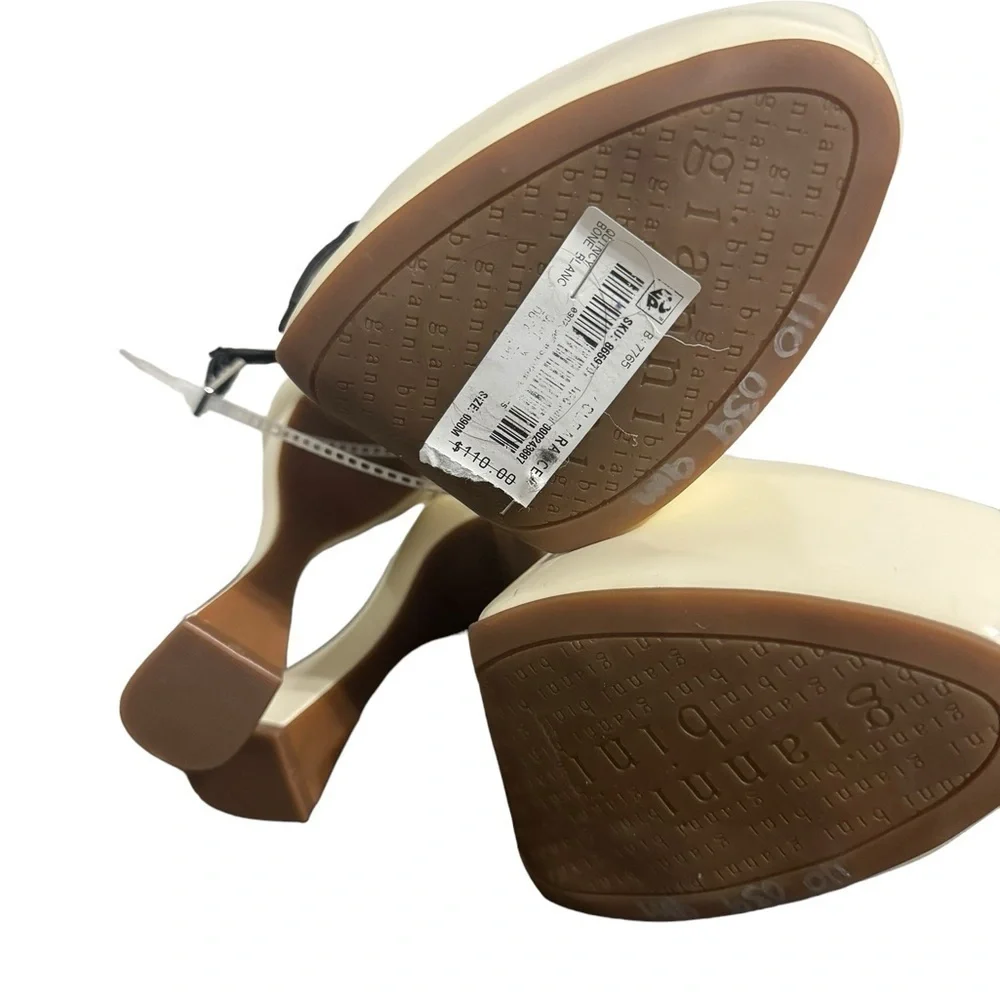 Gianni Bini Cream Platform Sky High Almond Toe Heels